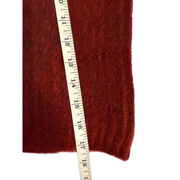 Thakoon‎ Turtleneck Sweater Burgundy Size Small Alpaca Blend Cropped Ribbed - Picture 7 of 11